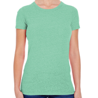 Threadfast Apparel Women's Tri-Blend T-Shirt, Green Triblend, Front view