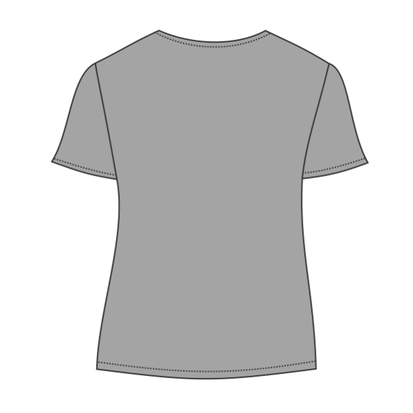 Threadfast Apparel Women's Tri-Blend T-Shirt, Grey Triblend, Back view