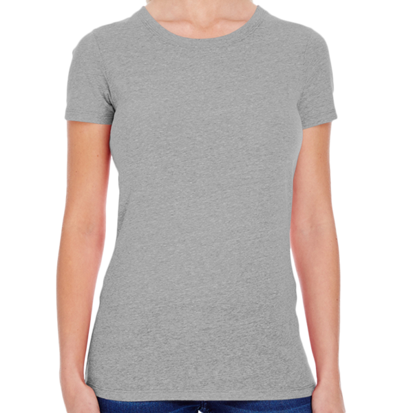 Threadfast Apparel Women's Tri-Blend T-Shirt, Grey Triblend, Front view