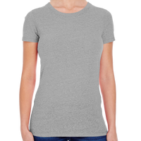 Threadfast Apparel Women's Tri-Blend T-Shirt, Grey Triblend, Front view