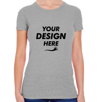 Threadfast Apparel Women's Tri-Blend T-Shirt, Grey Triblend, Front view, Mockup