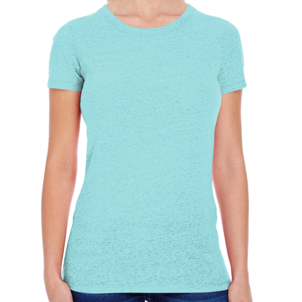 Threadfast Apparel Women's Tri-Blend T-Shirt, Mint Triblend, Front view