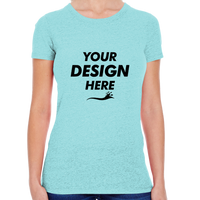 Threadfast Apparel Women's Tri-Blend T-Shirt, Mint Triblend, Front view, Mockup