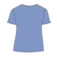 Threadfast Apparel Women's Tri-Blend T-Shirt, Navy Triblend, Back view