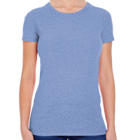 Threadfast Apparel Women's Tri-Blend T-Shirt, Navy Triblend, Front view