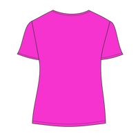 Threadfast Apparel Women's Tri-Blend T-Shirt, Neon Pink Triblend, Back view