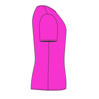 Threadfast Apparel Women's Tri-Blend T-Shirt, Neon Pink Triblend, Right Sleeve view