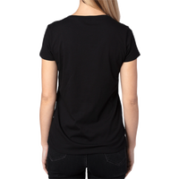 Threadfast Apparel Women's Ultimate CVC V-Neck T-Shirt, Black, Back view