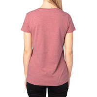 Threadfast Apparel Women's Ultimate CVC V-Neck T-Shirt, Maroon Heather, Back view