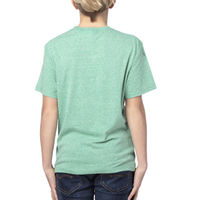 Threadfast Apparel Youth Triblend T-Shirt, Green Triblend, Back view