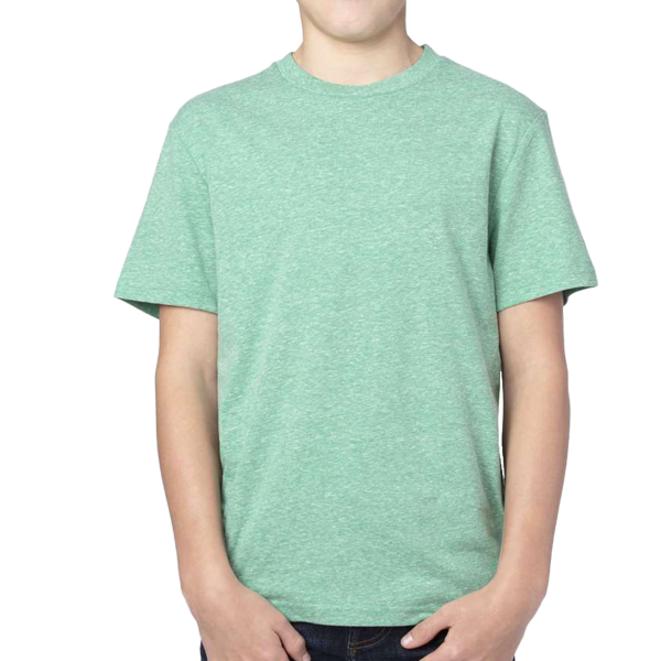 Threadfast Apparel Youth Triblend T-Shirt, Green Triblend, Front view