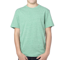 Threadfast Apparel Youth Triblend T-Shirt, Green Triblend, Front view