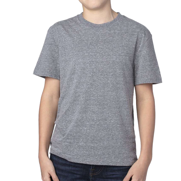 Threadfast Apparel Youth Triblend T-Shirt, Grey Triblend, Front view