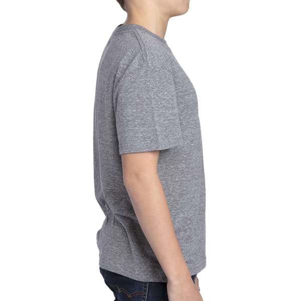 Threadfast Apparel Youth Triblend T-Shirt, Grey Triblend, Right Sleeve view