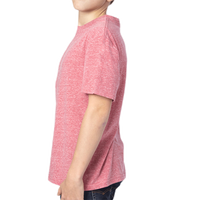 Threadfast Apparel Youth Triblend T-Shirt, Red Triblend, Left Sleeve view