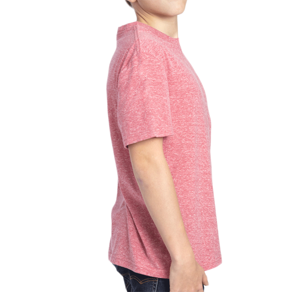 Threadfast Apparel Youth Triblend T-Shirt, Red Triblend, Right Sleeve view