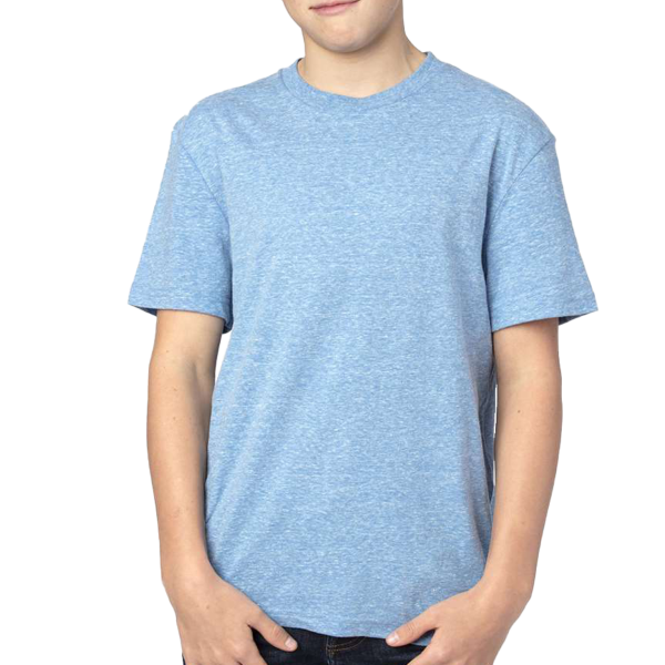 Threadfast Apparel Youth Triblend T-Shirt, Royal Triblend, Front view