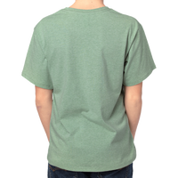 Threadfast Apparel Youth Ultimate CVC T-Shirt, Army Heather, Back view