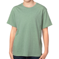 Threadfast Apparel Youth Ultimate CVC T-Shirt, Army Heather, Front view