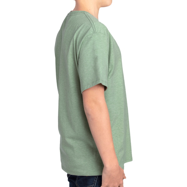 Threadfast Apparel Youth Ultimate CVC T-Shirt, Army Heather, Right Sleeve view