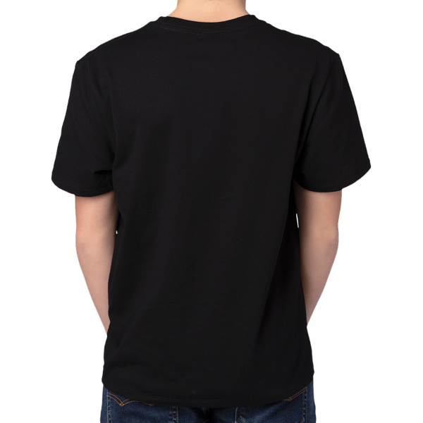 Threadfast Apparel Youth Ultimate CVC T-Shirt, Black, Back view