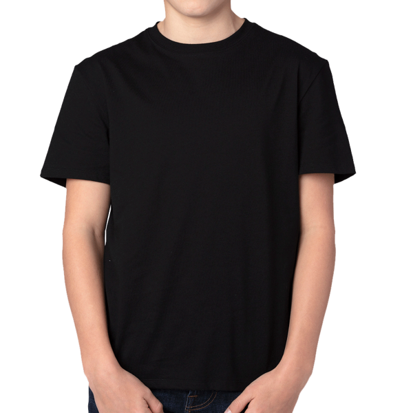 Threadfast Apparel Youth Ultimate CVC T-Shirt, Black, Front view