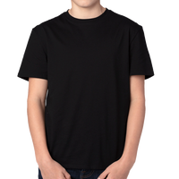 Threadfast Apparel Youth Ultimate CVC T-Shirt, Black, Front view