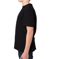 Threadfast Apparel Youth Ultimate CVC T-Shirt, Black, Left Sleeve view