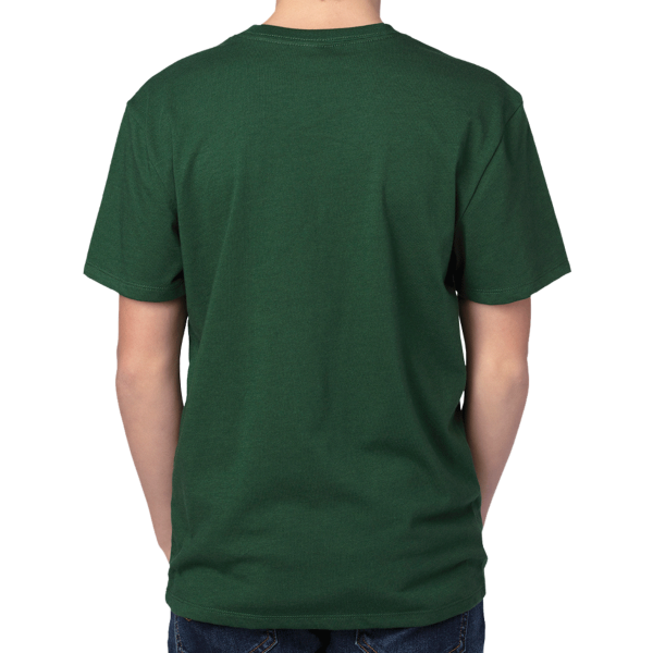 Threadfast Apparel Youth Ultimate CVC T-Shirt, Forest Green, Back view