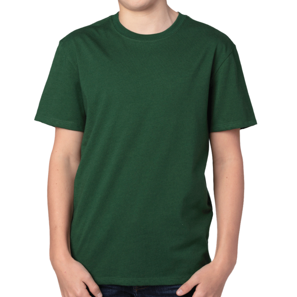 Threadfast Apparel Youth Ultimate CVC T-Shirt, Forest Green, Front view