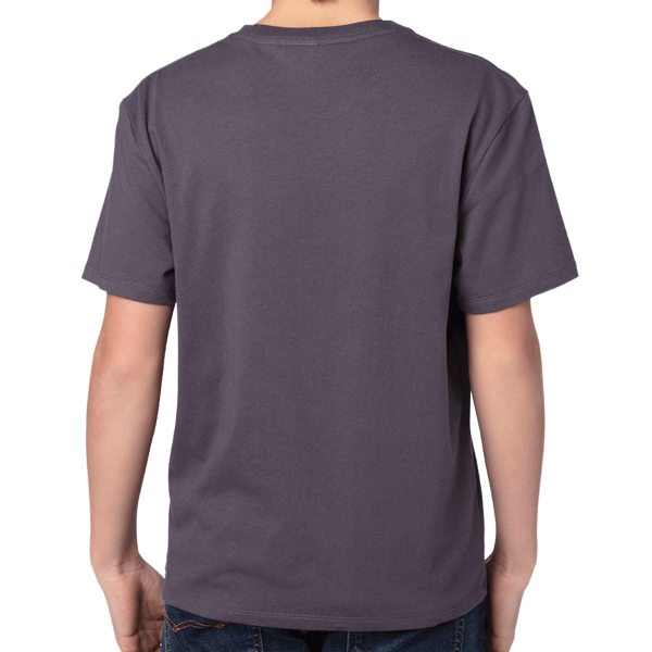 Threadfast Apparel Youth Ultimate CVC T-Shirt, Graphite, Back view