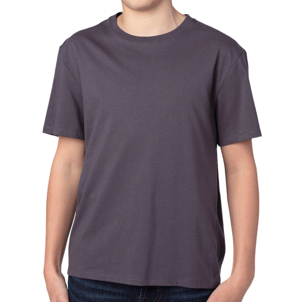 Threadfast Apparel Youth Ultimate CVC T-Shirt, Graphite, Front view