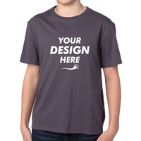 Threadfast Apparel Youth Ultimate CVC T-Shirt, Graphite, Front view, Mockup