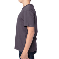 Threadfast Apparel Youth Ultimate CVC T-Shirt, Graphite, Left Sleeve view