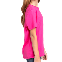 Threadfast Apparel Youth Ultimate CVC T-Shirt, Hot Pink, Right Sleeve view