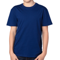 Threadfast Apparel Youth Ultimate CVC T-Shirt, Navy, Front view