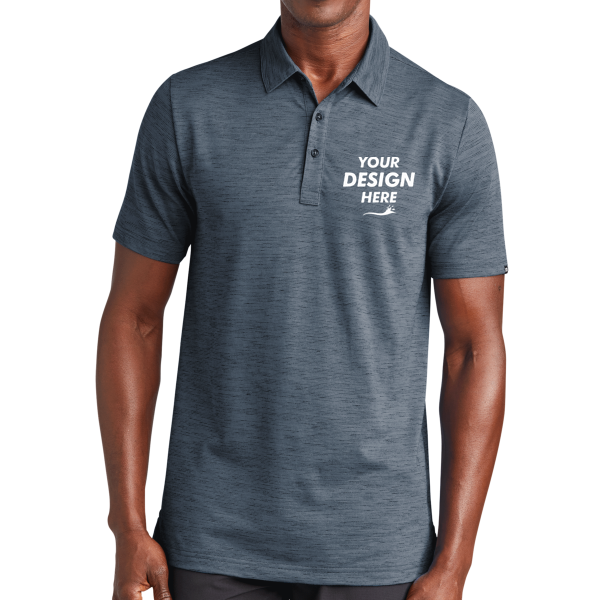 Travis Mathew Auckland Slub Polo, Blue Nights, Front view, Mockup