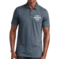 Travis Mathew Auckland Slub Polo, Blue Nights, Front view, Mockup