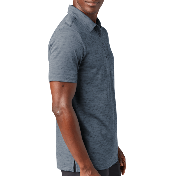 Travis Mathew Auckland Slub Polo, Blue Nights, Right Sleeve view