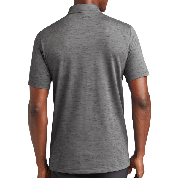 Travis Mathew Auckland Slub Polo, Dark Grey, Back view