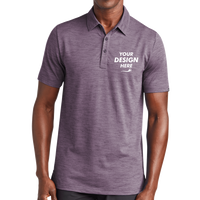 Travis Mathew Auckland Slub Polo, Purple Sage, Front view, Mockup