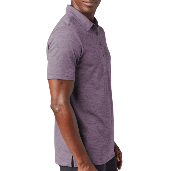 Travis Mathew Auckland Slub Polo, Purple Sage, Right Sleeve view