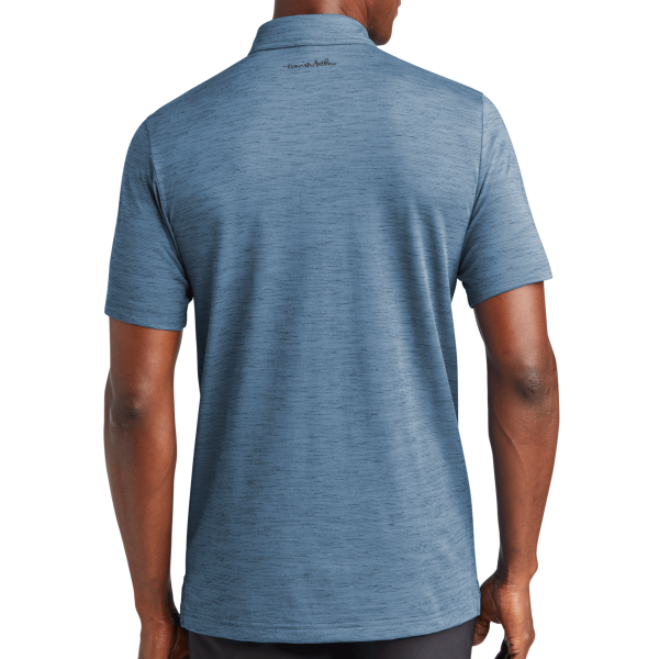 Travis Mathew Auckland Slub Polo, Riviera Blue, Back view