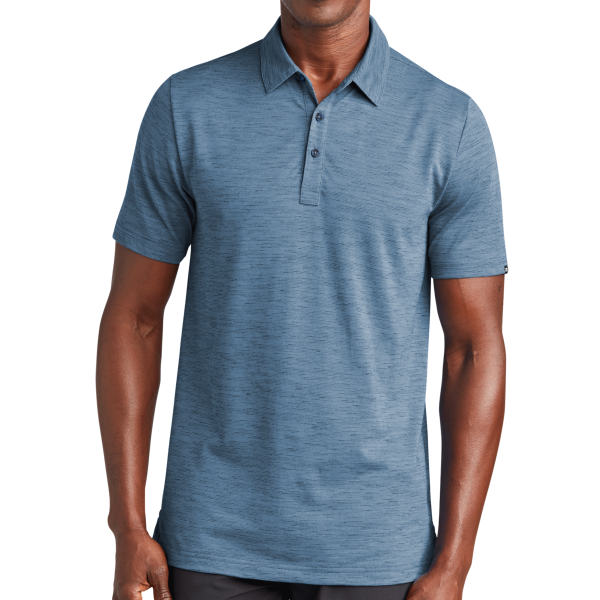 Travis Mathew Auckland Slub Polo, Riviera Blue, Front view
