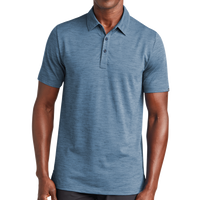 Travis Mathew Auckland Slub Polo, Riviera Blue, Front view
