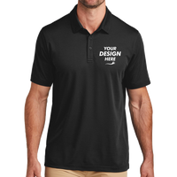 Travis Mathew Bayfront Solid Polo, Black, Front view, Mockup