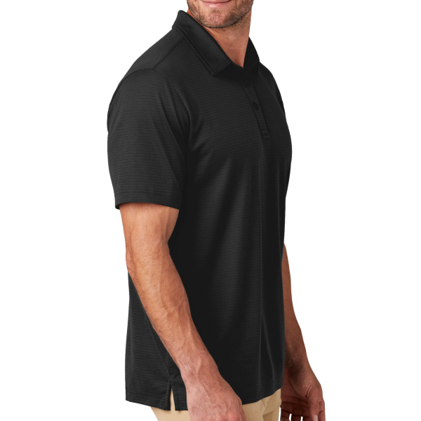 Travis Mathew Bayfront Solid Polo, Black, Right Sleeve view