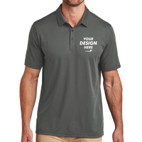 Travis Mathew Bayfront Solid Polo, Dark Grey, Front view, Mockup