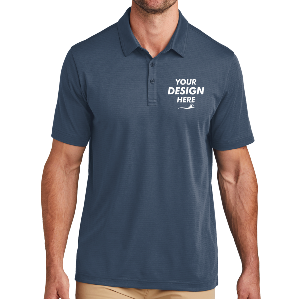 Travis Mathew Bayfront Solid Polo, Insignia Blue, Front view, Mockup