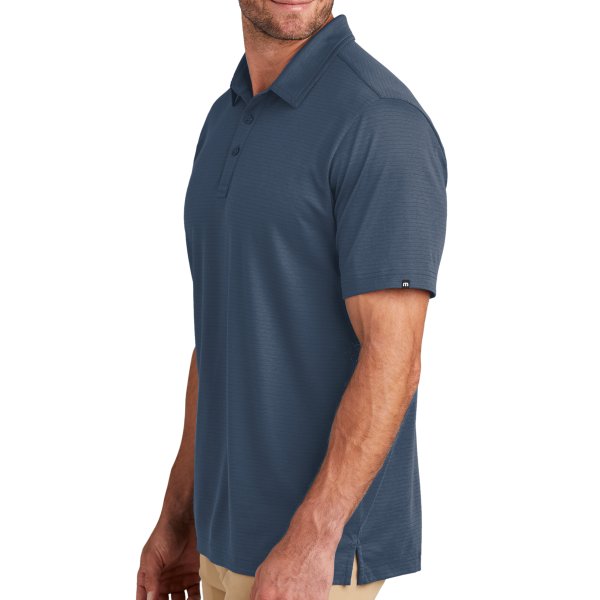 Travis Mathew Bayfront Solid Polo, Insignia Blue, Left Sleeve view